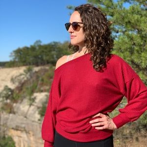 Off the shoulder sweater